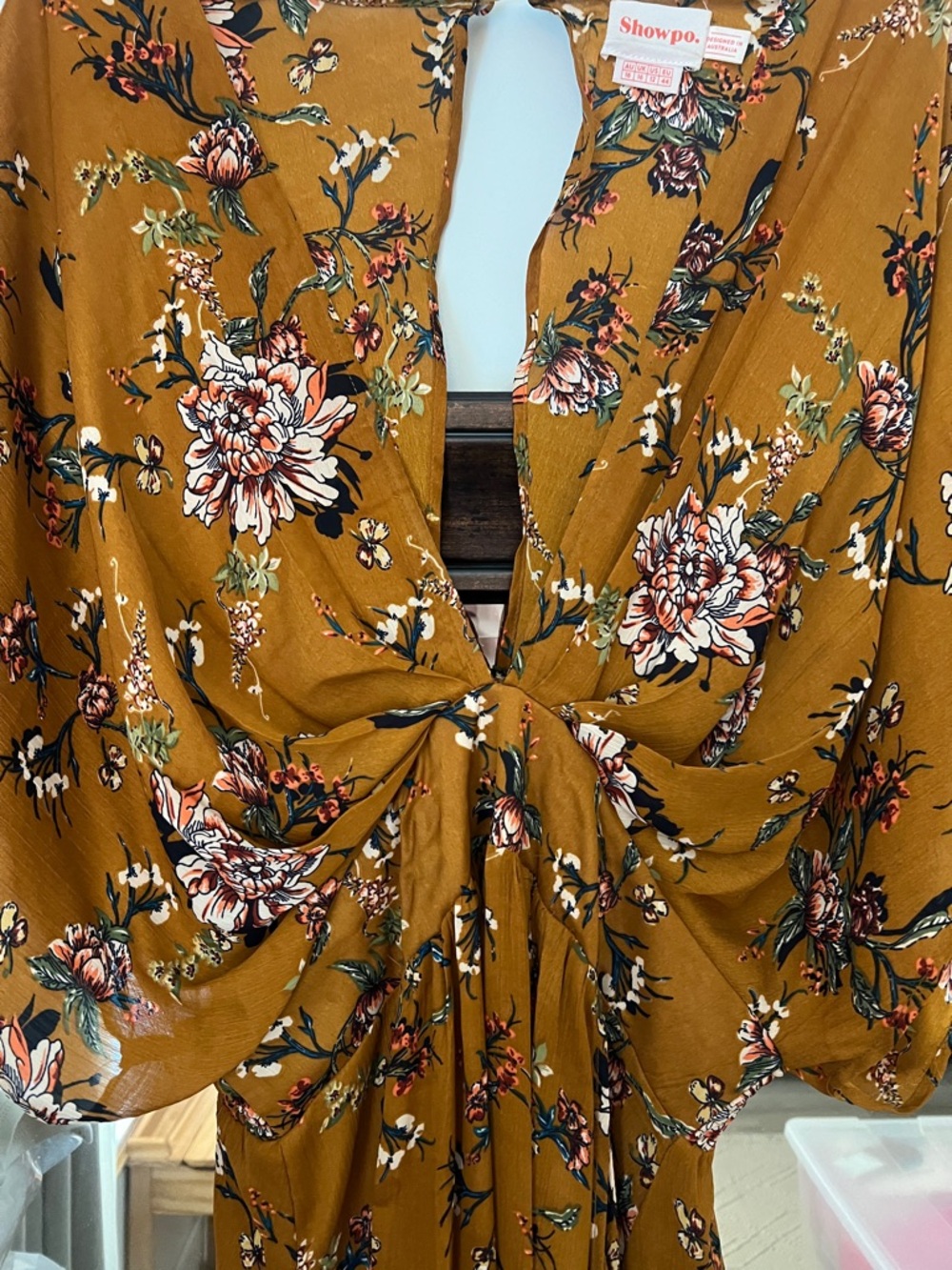 Showpo Vacay Ready Mustard Floral Maxi Dress - Picture 4 of 6